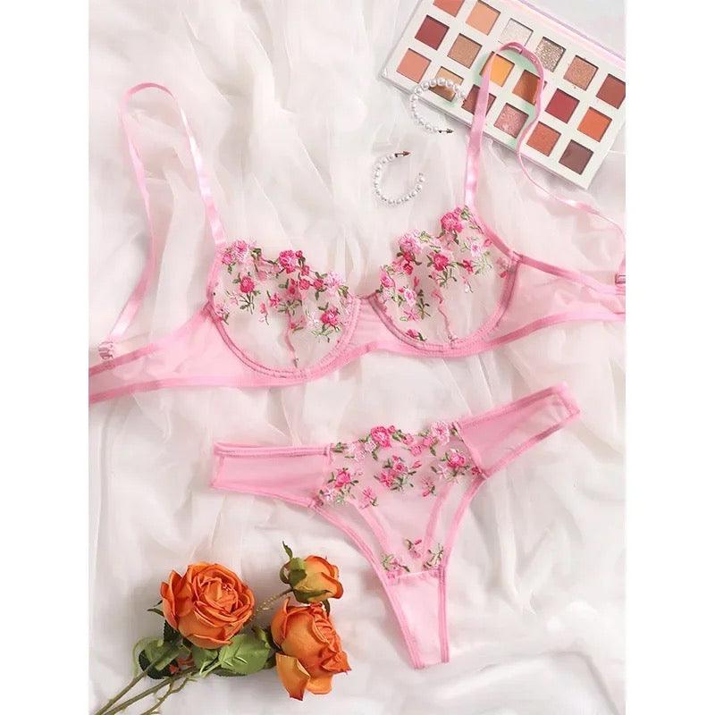 Flower on sale lace lingerie