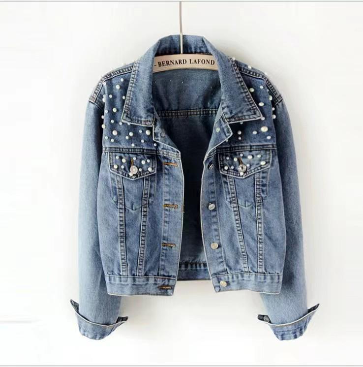 Women's embellished deals jean jackets