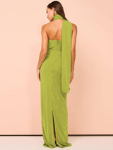 Basco Luxe Bodycon Maxi Dress in Green - Alamode By Akanksha