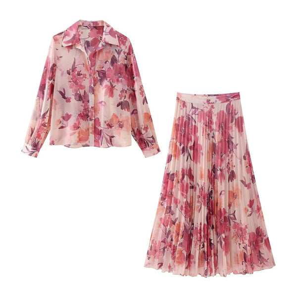 Kipsy Summer Floral Pleated Coord