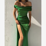 Mia Statement Satin Maxi Dress