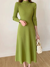 Misty Premium Woolen Knitted Midi Dress