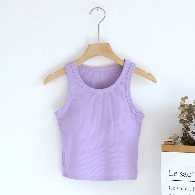 Luked Tank Tops with Inbuilt Bra