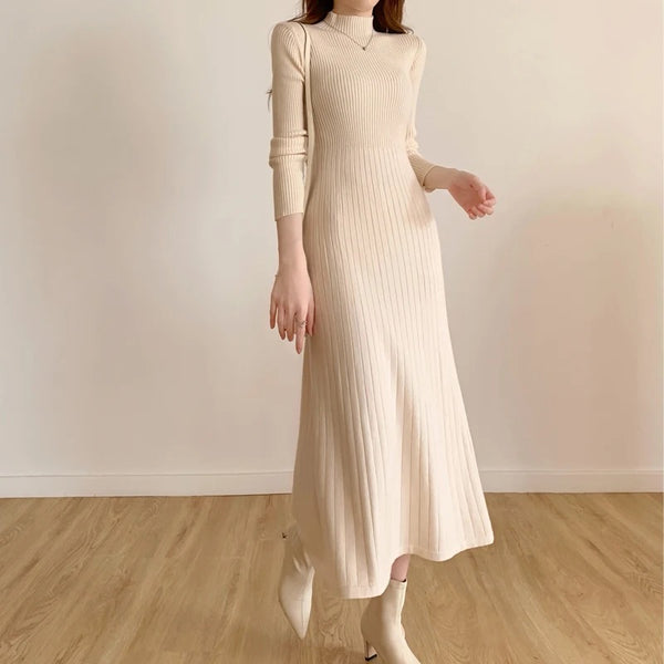 Misty Premium Woolen Knitted Midi Dress