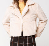 Zillion Soft Fur Notched Collar Jacket