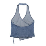 Fiyo Denim Knot Up Tops