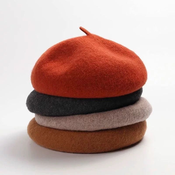 Woolen Soft Felt Beret Hats