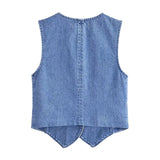 Cairo Denim Statement Vest Tops