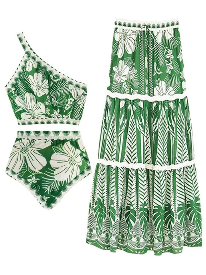 Athens Summer Bikini Set with Skirt - Resortwear