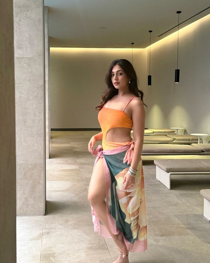 Sunset Swimsuit With Sarong