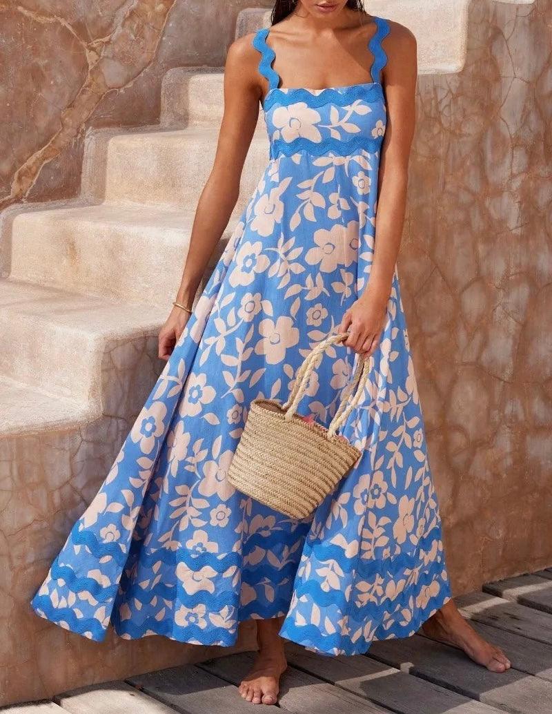 Rooz Summer Midi Dress in Blue - Alamode By Akanksha