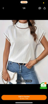 Jamie Summer Cotton Top in White