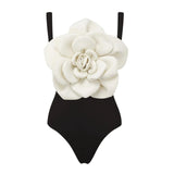 Camellia Rosette Swimsuit with Ruffled Skirt - Alamode By Akanksha