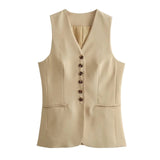 Cynthia Statement Vest Suit with Skirt