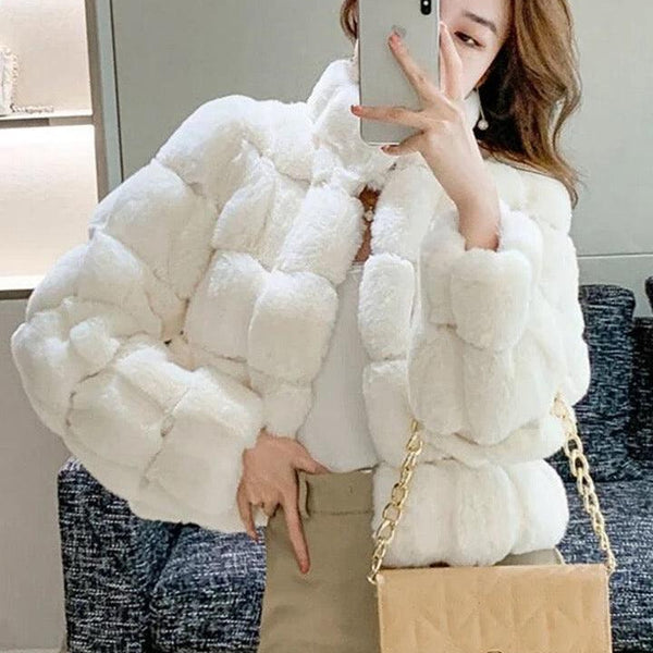Autumn Fall Winter Women Chic Modern Fluffy White Fur Jacket Coat Top Skirt  Two Piece Set 💜 sugarplum · y2k, coquette, egl, cosplay fashion and home  decor store 💜 Powered by Storenvy
