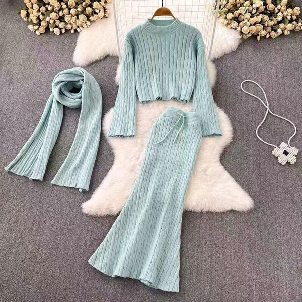 Sal Luxe Winter Coord Set with Scarf