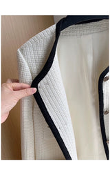 Riyo Statement Woolen Tweed Cardigan