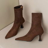 Ambrose Short Suede Pointed Ankle Boots