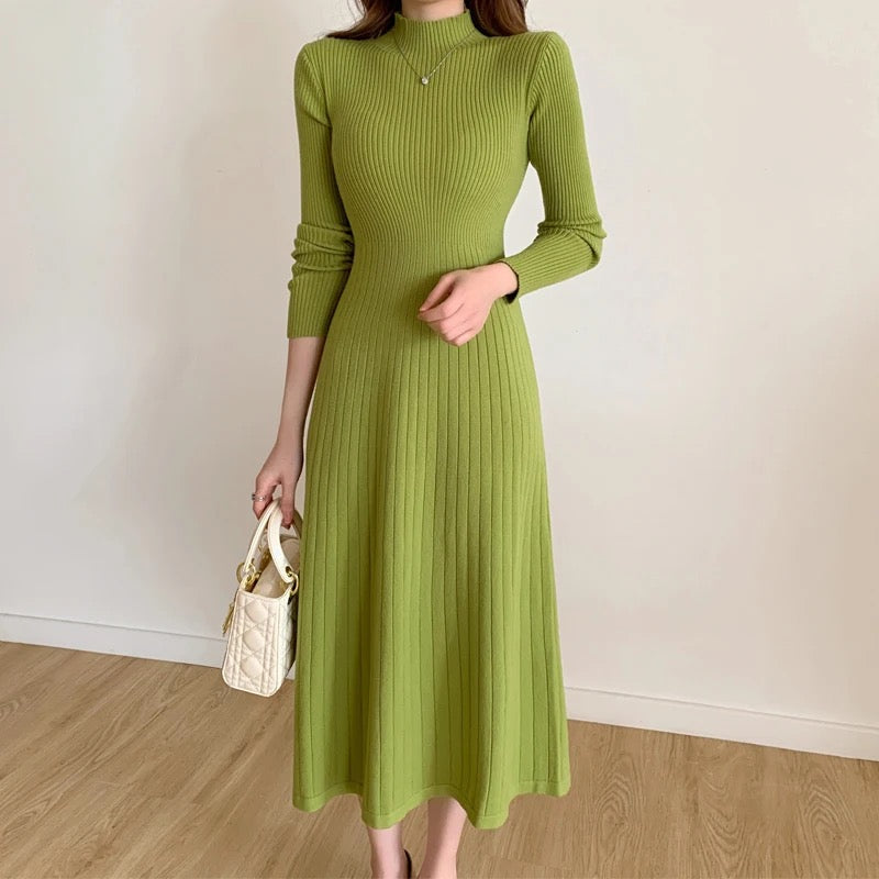 Misty Premium Woolen Knitted Midi Dress