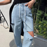 Riba Cropped Statement Denim Jeans