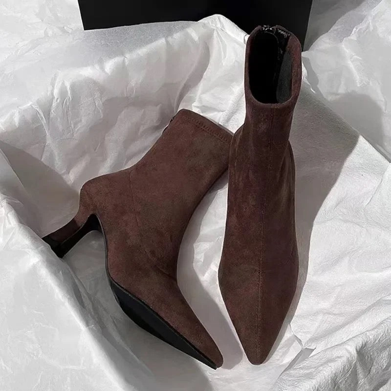 Meah Short Suede Statement Ankle Boots