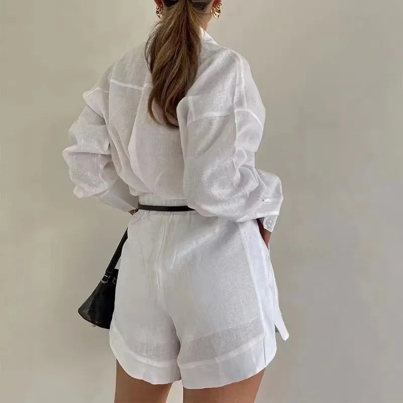 Filo Summer Two Piece Linen Coord Set