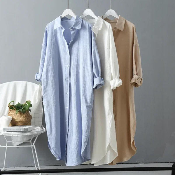Buy Women's Loose Denim Blouse Mini Dress Button Down Lapel Short Sleeve  T-Shirt Dress Tops with Pockets Online at desertcartINDIA