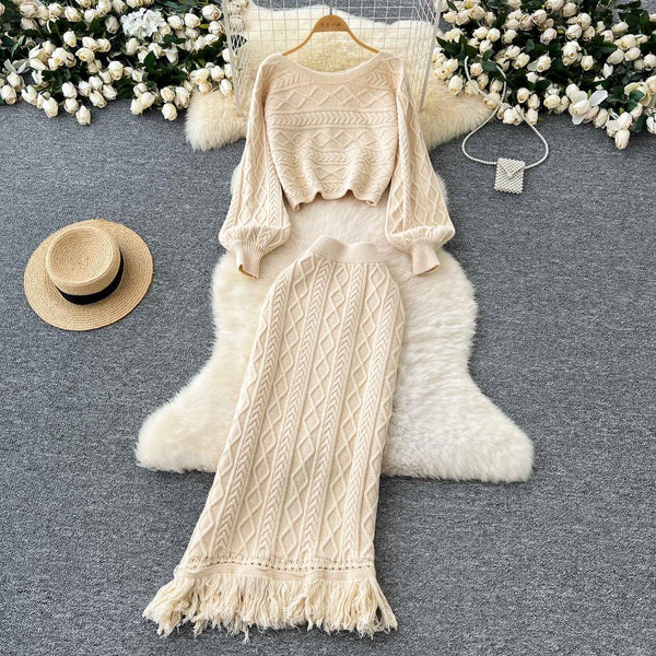 Freida Knitted Premium Woolen Coord Set