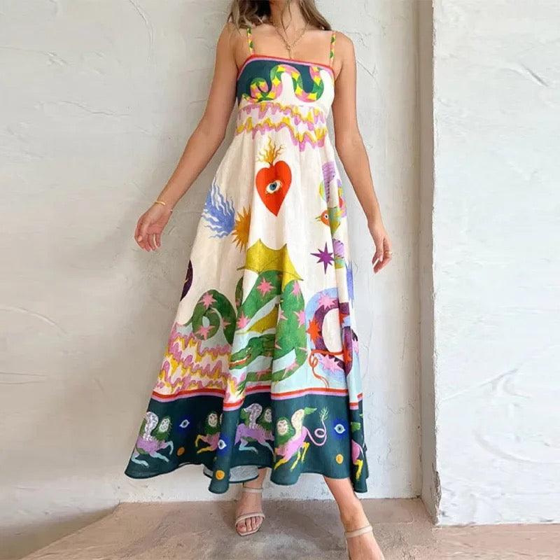 Jonah Printed Summer Dress - Alamode By Akanksha