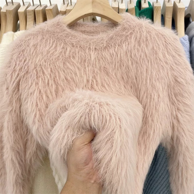 Harriet Mohair Fur Detailed Soft Sweater