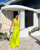 Maistro Neon Slit Maxi Dress