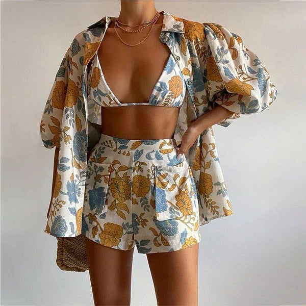 Abstract Summer Spring Co-ord Set, Multicolor Comfortable Print Shorts Co-ord  Sets for Women, American Summer Wear Co-ord Set, Gift for Her 