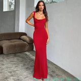 Julia Statement Backless Maxi Dress