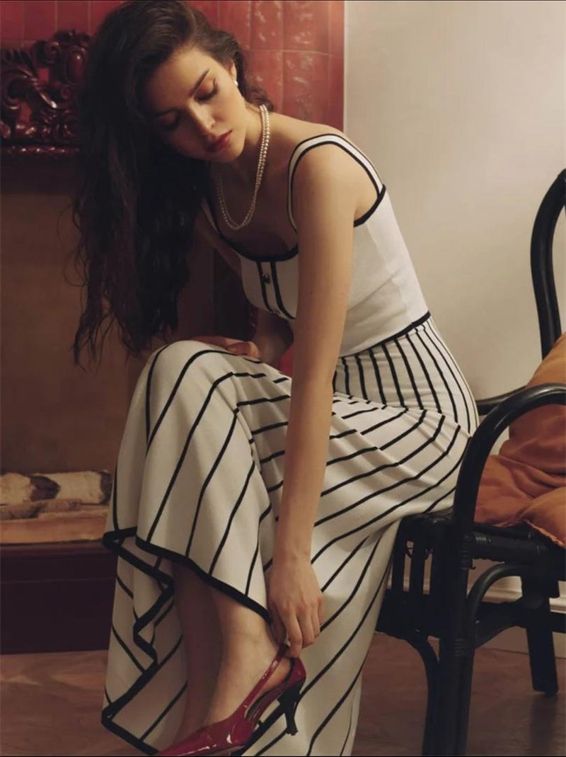 Irica Striped Soft Knit Dress