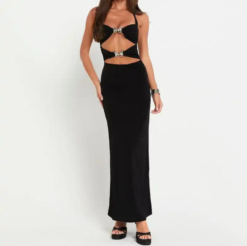 Wings Statement Bodycon Maxi Dress