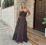 Delma Rosette Holiday Maxi Dress