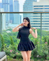 Cairo Statement Summer Dress in Black