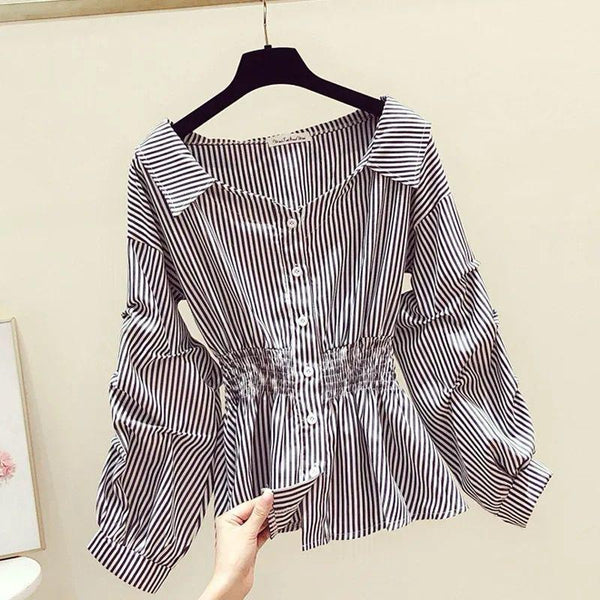 Henri Statement Striped Blouse