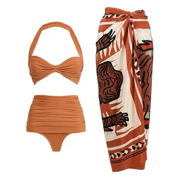 Milo Swimsuit With Sarong Skirt