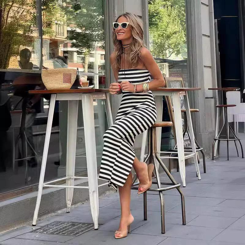 Emery Striped Offshoulder Dress