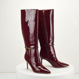 Sergey Pointed Leather Boots