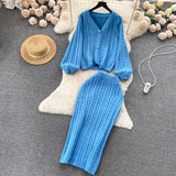 Crystella  Winter Coord Set - Set of Sweater and Skirt