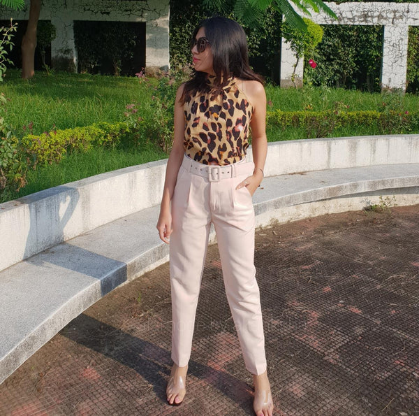 Leopard Print Halter Neck top - Alamode By Akanksha