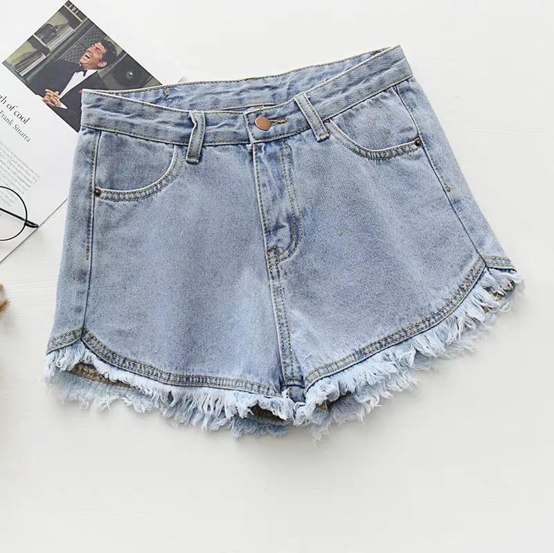 Buy Women Jeans Shorts LILICAT Ladies Sexy Hole Destroyed Ripped High Waist  Jeans Solid Color Basic Denim Shorts Denim Hot Pants Party Clubwear Fashion  Casual Summer Black White (White, Size:S) Online at