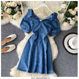 Calista Offshoulder Denim Dress