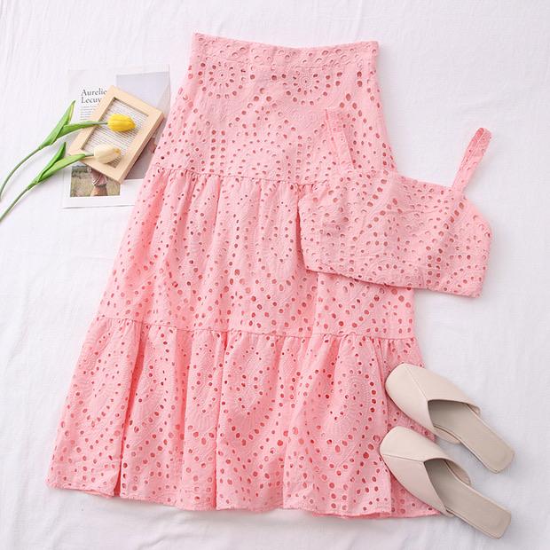 Corea Eyelet Coord Set - Alamode By Akanksha