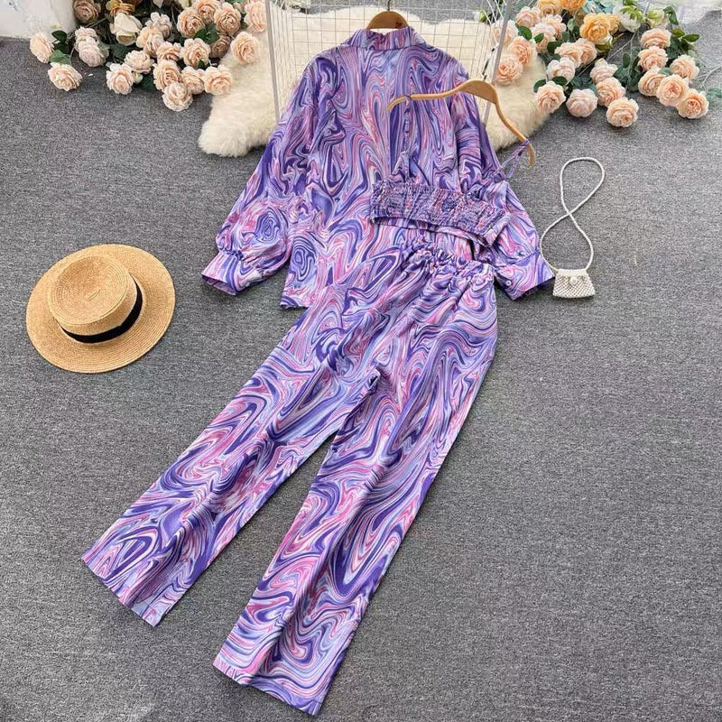 Buy Simba Y2K 3 Pc Abstract Coord Set 1 for Women Online in India | a ...