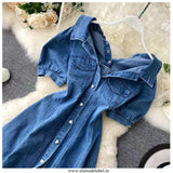 Calista Offshoulder Denim Dress