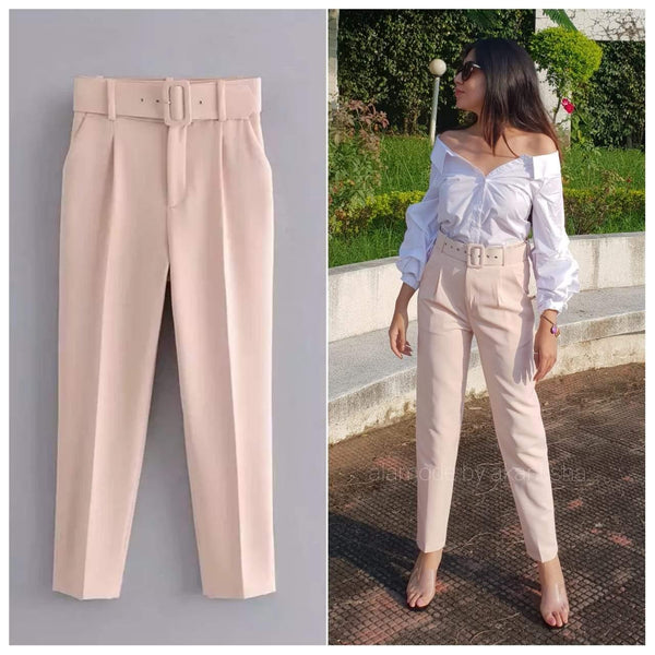 Women Summer Chiffon Pleated Pants Soft Breathable Elastic High Waist  Trousers Large Size Lace Up Wide Leg Party Straight Pants